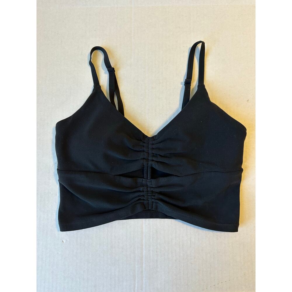 Athleta Cinch Long Line  Sports Bra Black Sz XS